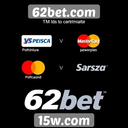 Métodos de pagamento oferecidos no 62bet.com